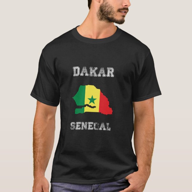 Camiseta Bandeira em Dacar Orgulho de Longa Folga T do Sene (Frente)