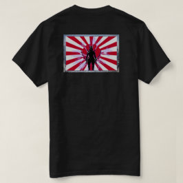 Camiseta Bandeira emoldurada japonesa e samurai guerreiro d