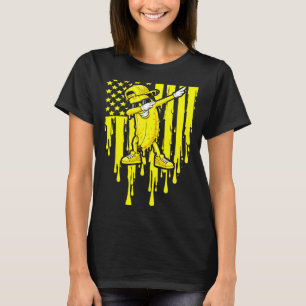 Camiseta Bandeira engraçada de banana dab gotejamento crian
