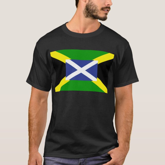 Camiseta Bandeira escocesa jamaicana - Jamaica - Scotland (Frente)