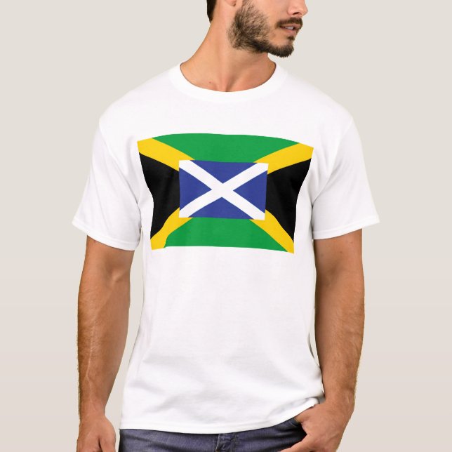 Camiseta Bandeira escocesa jamaicana - Jamaica - Scotland (Frente)