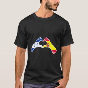 Camiseta Bandeira Espanha das Honduras - Coração Espanhol H