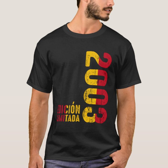 Camiseta Bandeira espanhola 2003 Ano 2003 2003 Desde 2003 (Frente)