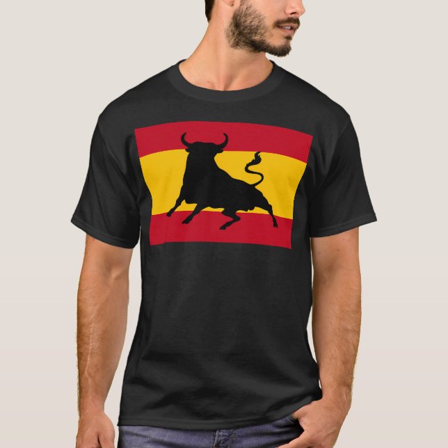 Camiseta Bandeira espanhola com Bull (Frente)