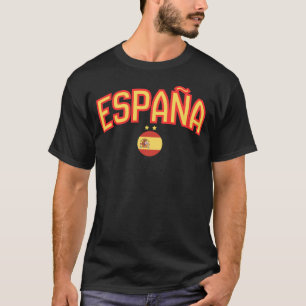 Camiseta Bandeira Espanhola da Espanha Souvenir
