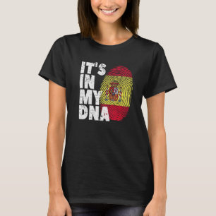 Camiseta Bandeira Espanhola na minha Impressão Digital 1