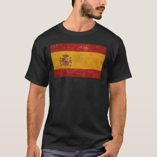 Camiseta Bandeira espanhola Vintage Grunge Black