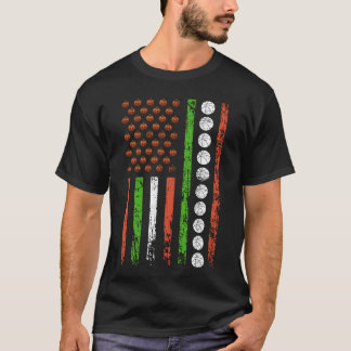 Camiseta Bandeira Esportiva Americana de Halloween Abóbora