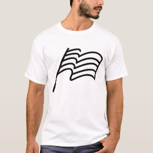 Camiseta Bandeira Esportiva de Corrida Mínima Ondulando