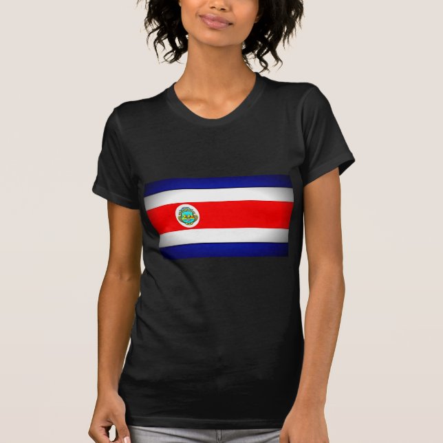 Camiseta Bandeira Estilizada da Costa Rica (Frente)