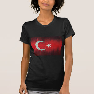 Camiseta Bandeira Estilizada da Turquia