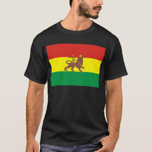 Camiseta Bandeira etíope velha com o leão de Judah