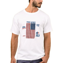 Bandeira EUA 4 de Julho Vintage Espírito Livre Pat