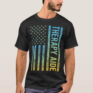 Camiseta Bandeira EUA Amarelo Azul - Auxiliar Terapêutico