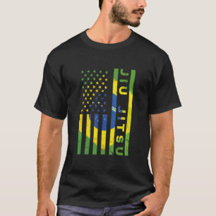 Camiseta Bandeira EUA Brasil Jiu Jitsu Jiu Jitsu Brasileiro