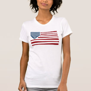 Camiseta Bandeira EUA de Beisebol Bastões e Bolas - Graphic