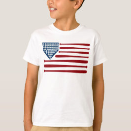Camiseta Bandeira EUA de Beisebol Bats & Bolas - GraphicLov