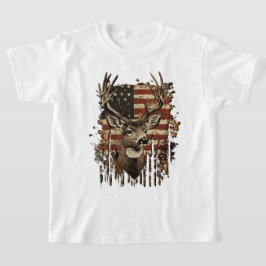 Camiseta Bandeira EUA Temporada de Veado, Buck