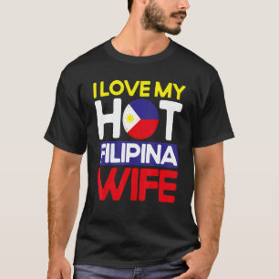 Camiseta Bandeira Filipina Masculina Esposa Filipina Quente