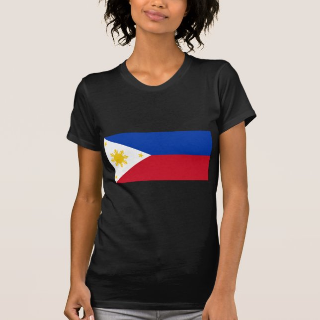Camiseta Bandeira filipino, bandeira nacional de ilhas (Frente)