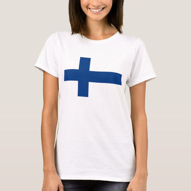 Camiseta Bandeira finlandesa (Frente)