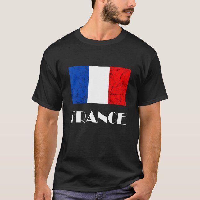 Camiseta Bandeira França Bandeira Francesa Raízes Francesas (Frente)