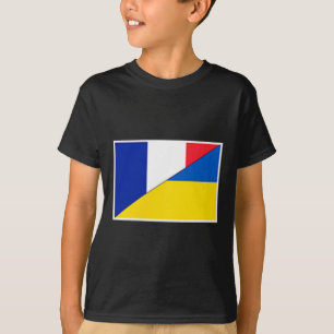 Camiseta Bandeira França Ucrânia Apoio Francês Ucraniano Ci