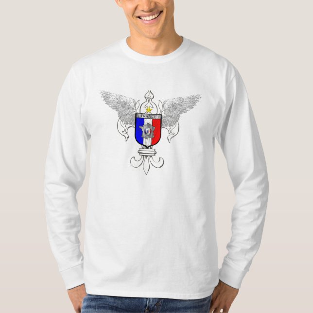 Camiseta Bandeira francesa Fleur de Lis (Frente)
