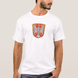 Camiseta Bandeira Frankfurt Main cidade alemanha símbolo em