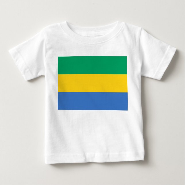 Camiseta Bandeira Gabonesa (Gabão) (Frente)