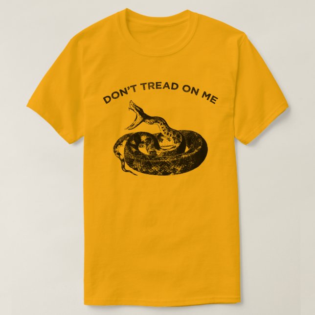 Camiseta Bandeira Gadsden DONT TREAD ON ME (Frente do Design)