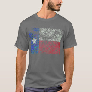 Camiseta Bandeira gasta de Texas