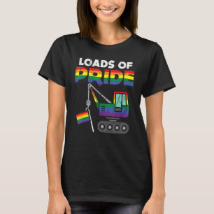Camiseta Bandeira Gay Arco-íris de Guindaste Cargas de Orgu