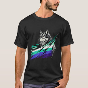 Camiseta Bandeira Gay Masculina LGBTQ Lobo Orgulho Mlm LGBT