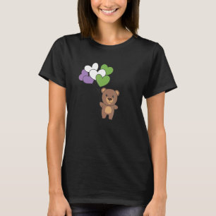 Camiseta Bandeira Genderqueer Balões Corações Orgulho Lgbtq