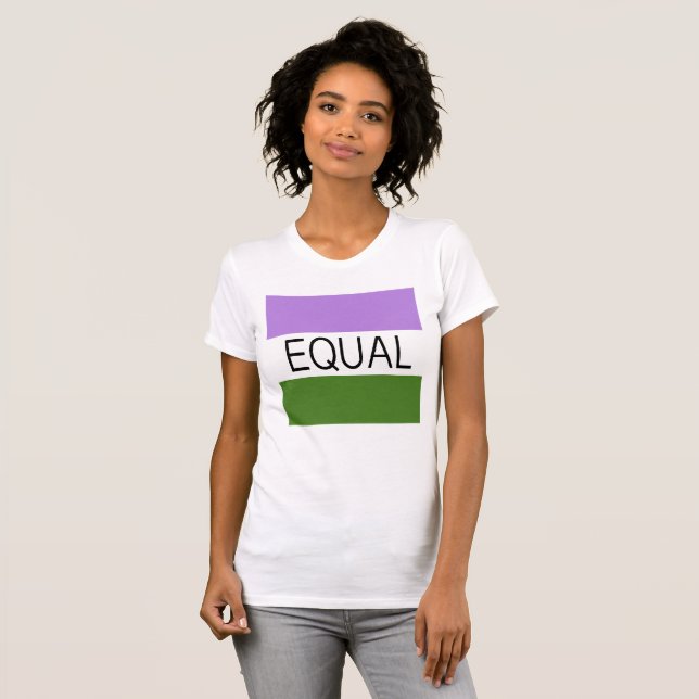 Camiseta Bandeira Genderqueer IGUAL (Frente Completa)
