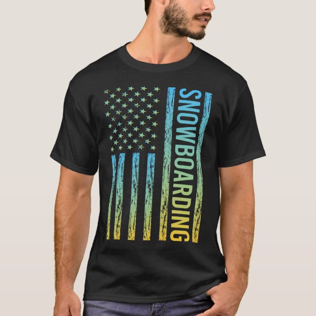 Camiseta Bandeira Gradiente 02 Snowboard Snowboard Snowboar (Frente)