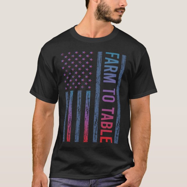 Camiseta Bandeira Gradiente Fazenda Para Mesa (Frente)