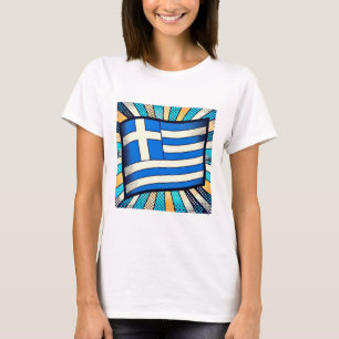 Camiseta bandeira grega