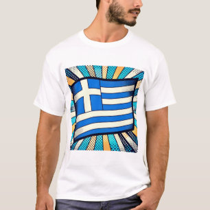 Camiseta bandeira grega
