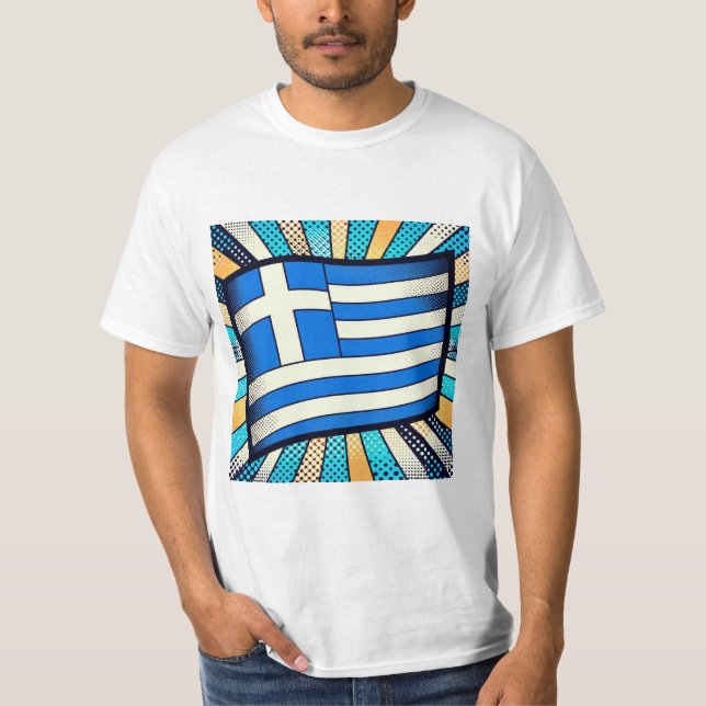 Camiseta bandeira grega (Frente)
