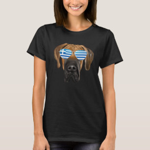 Camiseta Bandeira Grega Brown Great Dane Cão Grécia Bolso