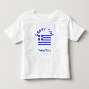 Camiseta Bandeira Grega Deus Grego Nome Personalizado 