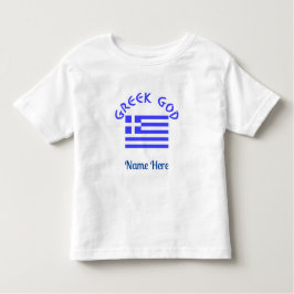 Camiseta Bandeira Grega do Deus Grego Nome Personalizado 