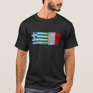 Camiseta Bandeira grega italiana Grécia dotada Itália Orgul