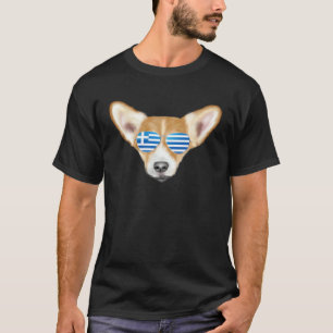 Camiseta Bandeira Grega Pembroke Welsh Corgi Cão Grécia Bol
