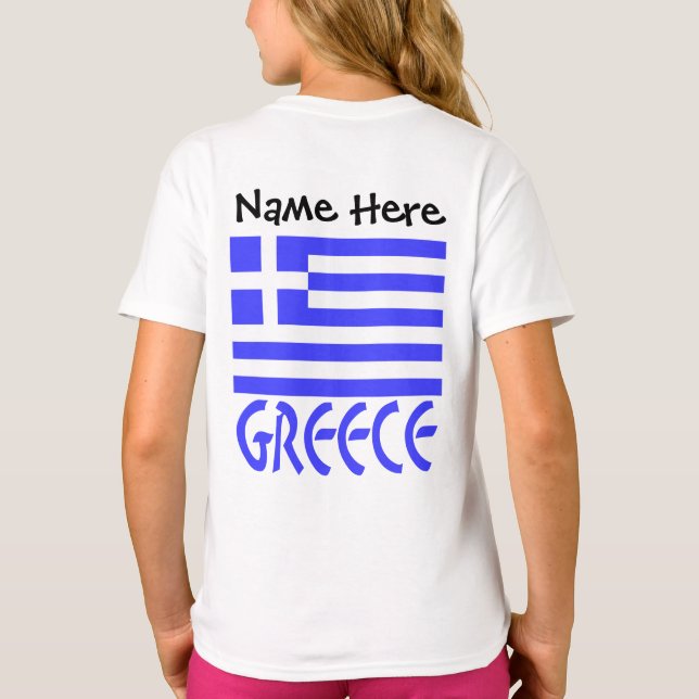 Camiseta Bandeira Grega Personalizada  (Verso)