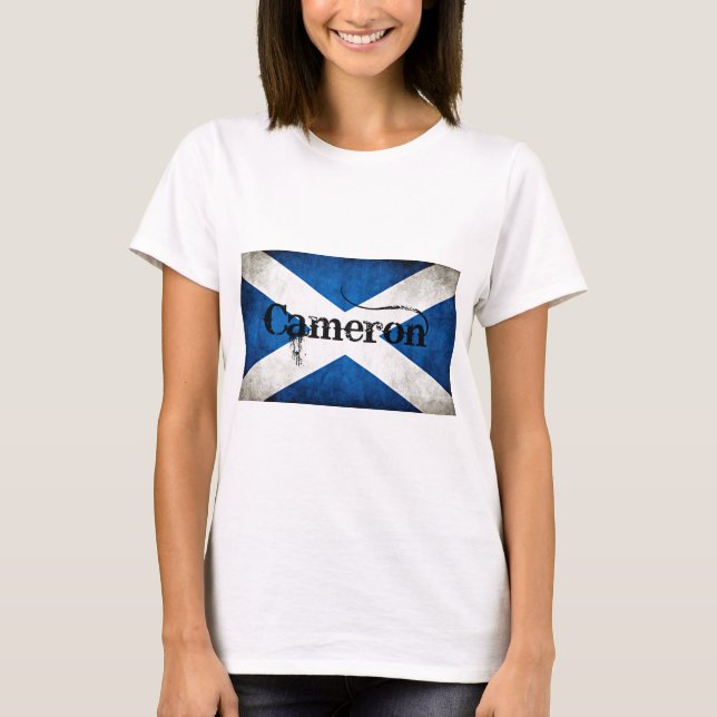 Camiseta bandeira grunge Cameron (Frente)