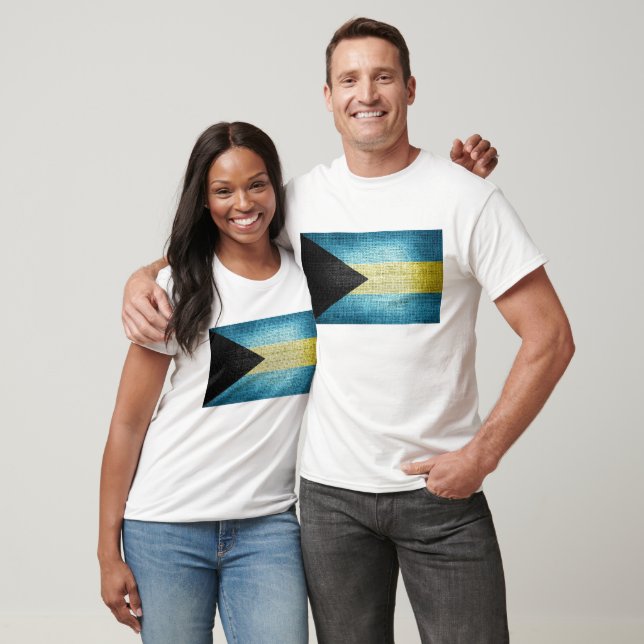 Camiseta bandeira grunge das Bahamas (Unissex)