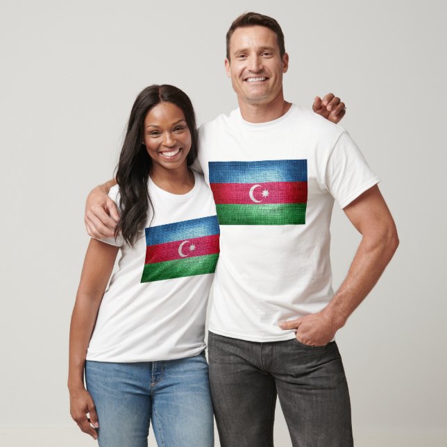 Camiseta bandeira Grunge do Azerbaijão (Unissex)